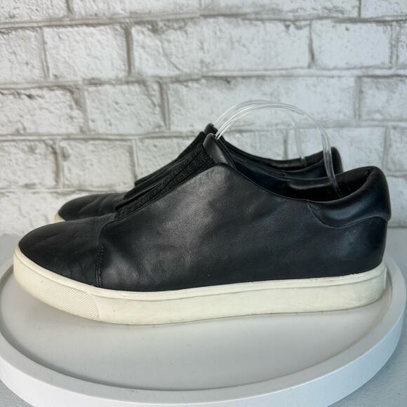Vince Black Sneakers Cantara Leather Slip On Shoes Neutral Minimal 9 39 - Picture 11 of 11